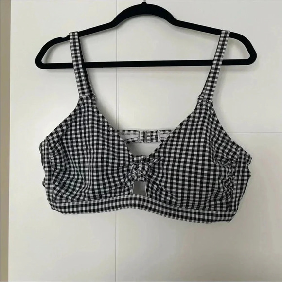 Size 18W Xhilaration Plaid Bikini Top - Picture 2 of 4